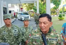 Menhan Tinjau Batalyon Infanteri Teritorial Pembangunan  916 di Bitung