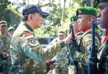 Menhan RI Tinjau Yonif TP 868/Bantong Sakti  Kotamobagu