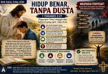 RHK Sabtu, 9 Mei 2026 Hidup Benar, Tanpa Dusta