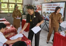 Legislator Minut Paultje Sundah Monitoring Asesmen Sumatif di SDN Treman