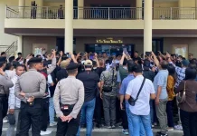 Polresta Manado Lakukan Pengamanan Aksi Damai Solidaritas Pers Sulut di Mapolda