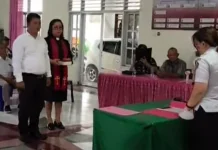 Montung Gantikan Tidajoh, Pemdes Tatelu Gelar Pelantikan Perangkat Desa Jaga 5