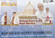 St. Petrus Warembungan Sambut Peserta Family Gathering Komsos Keuskupan Manado