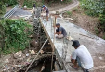 Hampir Rampung, Jembatan Garuda Permudah Mobilitas Warga dan Petani Abuang