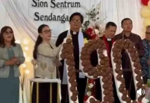 Hadiri HUT GMIM Sion Sentrum Sendangan, Wabup Ajak Jemaat Dukung Ketahanan Pangan