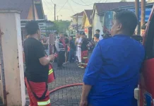 Polsek Singkil dan Damkar Gerak Cepat Tangani Kebakaran di Singkil Dua