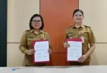 Dinas Pendidikan dan Dukcapil Minut Teken PKS Percepatan Pencetakan KIA