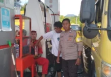 Polsek Pineleng Awasi Distribusi BBM di SPBU Tateli, Cegah Tangki Modifikasi