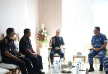 Danlanud Sam Ratulangi Terima Kunjungan Silaturahmi Kepala Kantor Bea Cukai