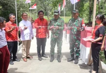 Danrem 131/Santiago Resmikan Jembatan Garuda, Dukung Konektivitas Desa di Mitra