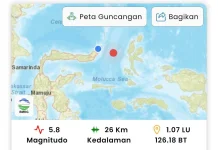 Gempa M 5,8 Guncang Tenggara Bitung, BMKG: Tidak Berpotensi Tsunami