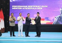 Menteri Nusron Serahkan Sertipikat Hak Pakai untuk Lemhannas RI
