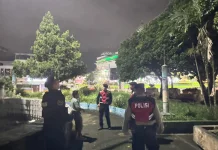 Hadirkan Rasa Aman, Tim Patroli Sat Samapta Polres Kotamobagu Patroli di Taman Kota