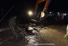 Banjir Bandang Terjang Desa Solimandungan II Bolmong, Kodim 1303/Bolmong Bergerak