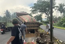 Dinas PUPR Minut Perbaiki Jalan Soekarno akibat Tergerus Erosi