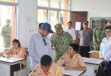 Menteri Sekretaris Negara Tinjau Sekolah Rakyat SRMA 44 di Remboken