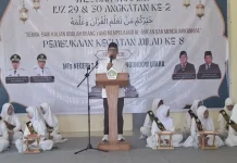 Bupati Lasena Hadiri Wisuda Tahfidz Juz 29 dan 30 Angkatan II