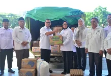 Bupati Boltara Serahkan Bantuan Logistik Korban Banjir Bandang Biau Gorut