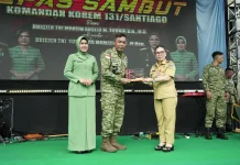Wabup Vanda Hadiri Lepas Sambut Danrem 131/Santiago