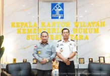 Kakanwil Kemenkum Sulut Terima Kunjungan Kakanwil Ditjen PAS Sulut
