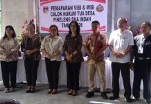Penyampaian Visi Misi Calon Hukim Tua Desa Pineleng Dua Minahasa