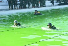Serentak di Sulut dan Gorontalo, Prajurit Kodam XIII/Merdeka Ikut Lomba Renang
