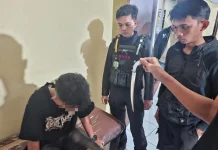 Seorang Pria Pembawa Sajam Diamankan Polres Kotamobagu di Kelurahan Mogolaing