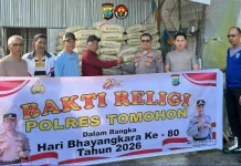 Sambut Hari Bhayangkara ke-80, Polres Tomohon Perkuat Harmoni Antarumat Beragama