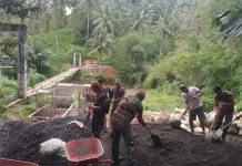 Progres Capai 70,22 Persen Jembatan Perintis Garuda di Desa Lompad Lama