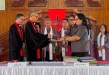 Serah Terima Pelayanan Ketua Wilayah Minawerot dan Ketua BPMJ Eben Haezer Treman