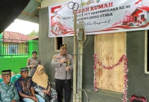 Polres Bolmut Rayakan HUT Bhayangkara ke-80 dengan Bedah Rumah di Paku Selatan