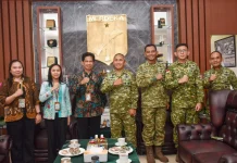Pangdam XIII/Merdeka Terima Audiensi Kepala BPS  Sulut
