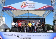 Sambut Hari Bhayangkara ke-80, Polresta Manado Gelar Olahraga Bersama