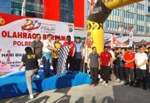 Semarak Hari Bhayangkara ke-80, Polresta Manado Gelar Kegiatan Olahraga Bersama