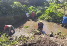 Antisipasi Banjir, Pemdes dan Masyarakat Paniki Baru Bersihkan Bantaran Sungai