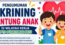 Skrining Jantung Anak oleh Puskesmas Batu, Ini Jadwal Lengkapnya