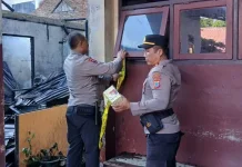 Polsek Wenang Amankan TKP Kebakaran Dua Rumah di Wenang Utara