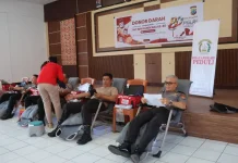 Polres Minahasa Gelar Donor Darah Jelang Hari Bhayangkara