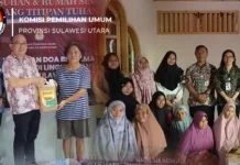 KPU Sulut Santuni Anak Yatim, Gelar Doa Bersama di Dua Panti