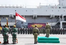 Upacara Pemberangkatan Satgas Pamtas RI-Malaysia Yonarmed 19/BGN 2026