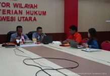 Kanwil Kemenkum Sulut Verifikasi Dokumen Penerbitan SKT Partai Politik