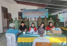 Bakti Sosial di Tumpaan, Kodim 1302/Minahasa Bagikan Sembako dan Pengobatan Gratis