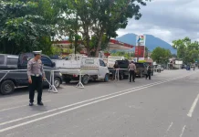 Antrean Solar Mengular, Satlantas Polres Kotamobagu Atur Jalur SPBU Kotobangun