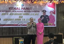 Polres Bolmong Gelar Kenal Pamit Kapolres Baru