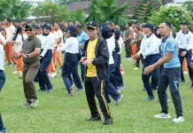 Wakapolda Sulut Hadiri Olahraga Bersama di Kodam XIII/Merdeka