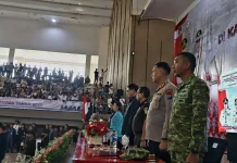 Pelantikan 128 Hukum Tua, Dandim Minahasa Siap Perkuat Keamanan Desa