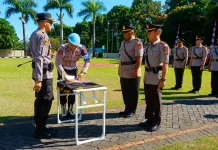 Kapolres Auliya Djabar Pimpin Sertijab Pejabat Polres Minut