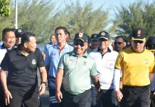 Pangdam Merdeka dan Forkopimda Sulut Olahraga Bersama di Megamas
