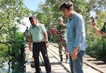 Danrem 131/Santiago Tinjau  Karya Bakti Skala Besar di Talaud