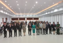 Dandim 1302 Hadiri Pelantikan Pejabat Pimpinan Tinggi Pemkab Minahasa